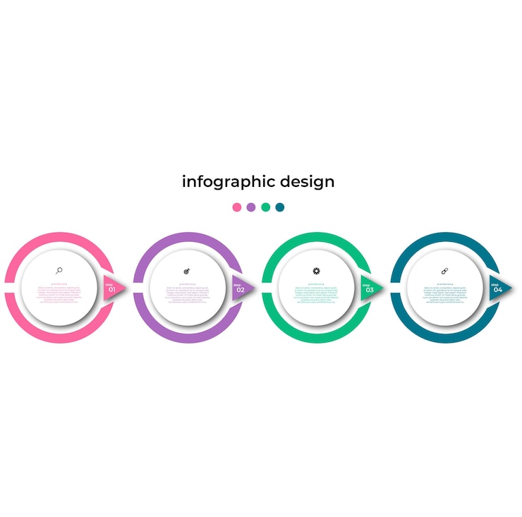 Vector vector de negocio de plantilla de infografía de diseño