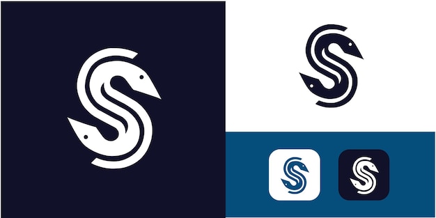 Vector, negocio, s, carta, identidad, logotipo, vector, diseño