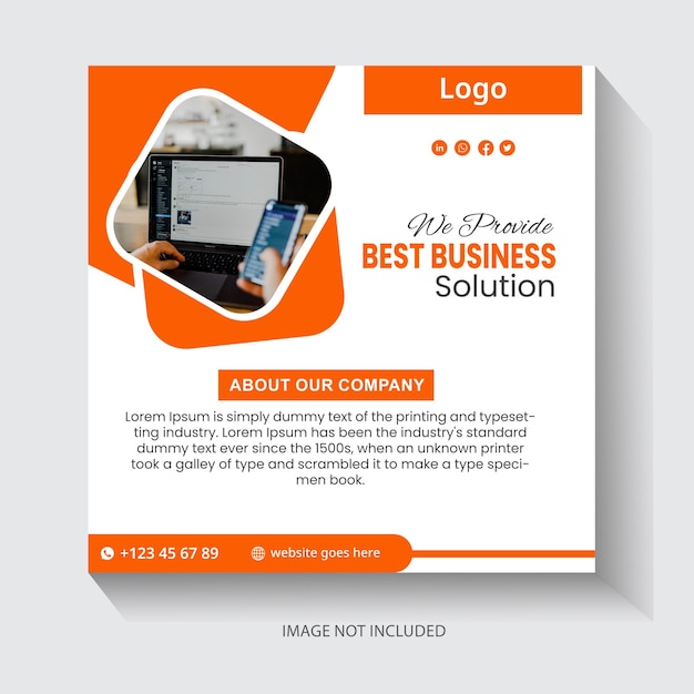 vector Negocios creativos digitales plantilla de banner de redes sociales