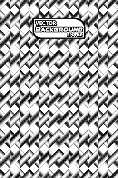 Vector negro y blanco patrón abstracto sin costuras fondo diseño gráfico ornamental en escala de gris