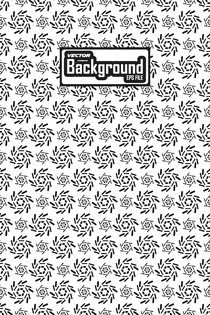 Vector negro y blanco patrón abstracto sin costuras fondo diseño gráfico ornamental en escala de gris