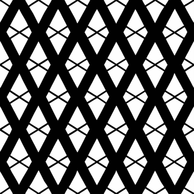 Vector negro y blanco patrón sin costura