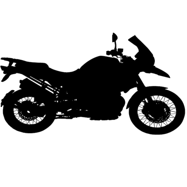 Vector el vector negro de la motocicleta