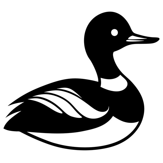 Vector negro de silueta de Merganser