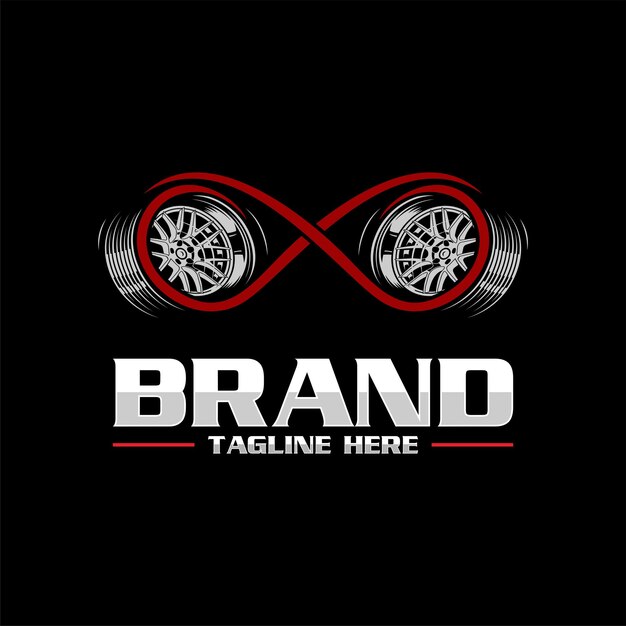 vector de neumático de logotipo de neumático creativo