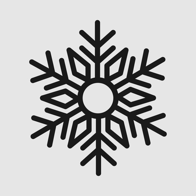 Vector de nieve de invierno de copo de nieve en el fondo