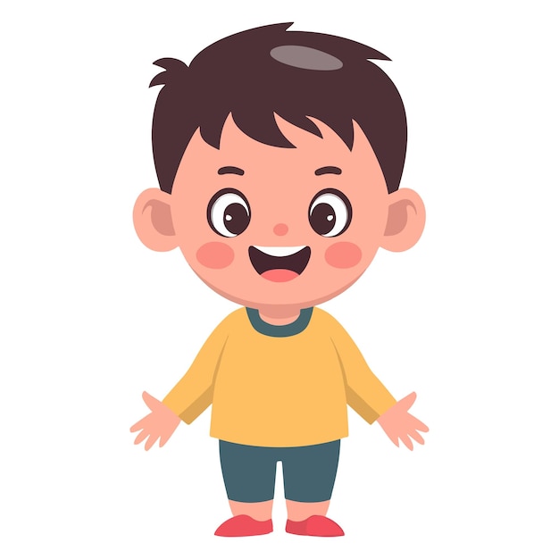Vector niño lindo de pie