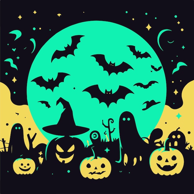 Vector de la noche de Halloween