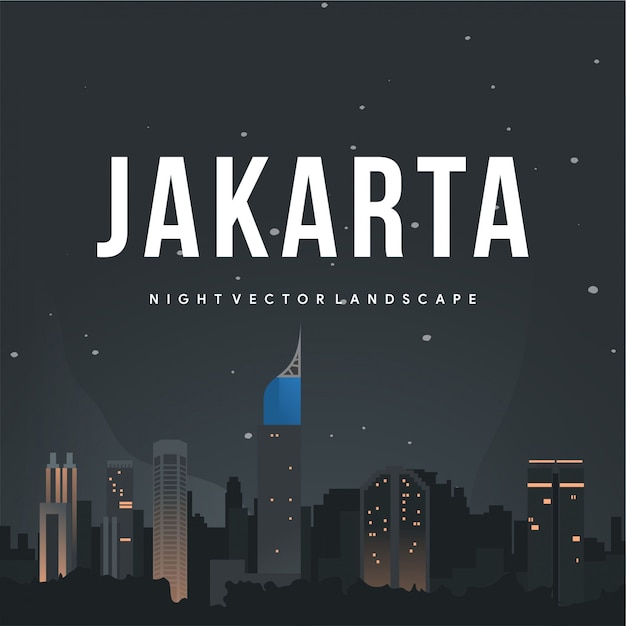 VECTOR DE LA NOCHE DE JAKARTA