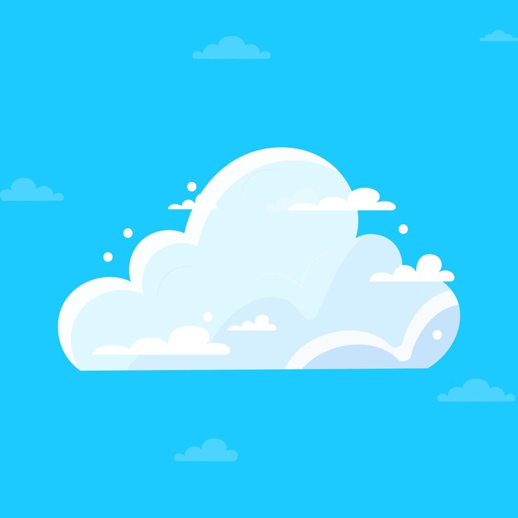 Vector de nubes de dibujos animados
