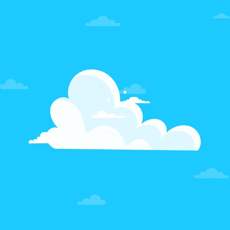 Vector de nubes de dibujos animados