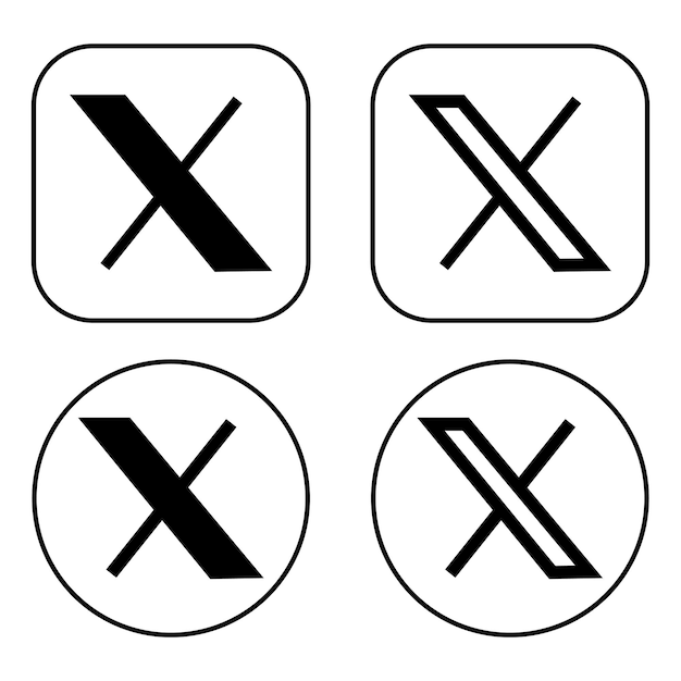 vector nuevo 2023 twitter logo x diseño de icono