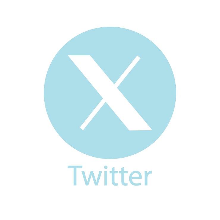 Vector Nuevo logotipo de twitter x 2023 twitter x logotipo de Twitter con color blanco y fondo de círculo azul