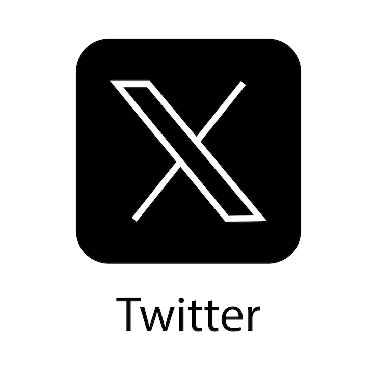 Vector vector, nuevo, twitter, logotipo, x, icono, en, fondo negro
