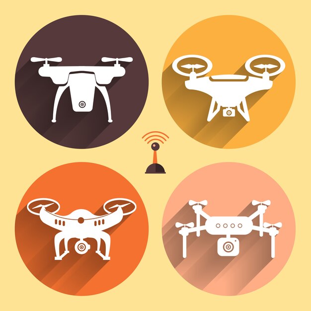 Vector objeto drones