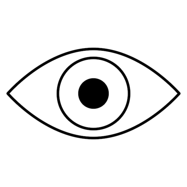vector de ojos. Símbolo del globo ocular.