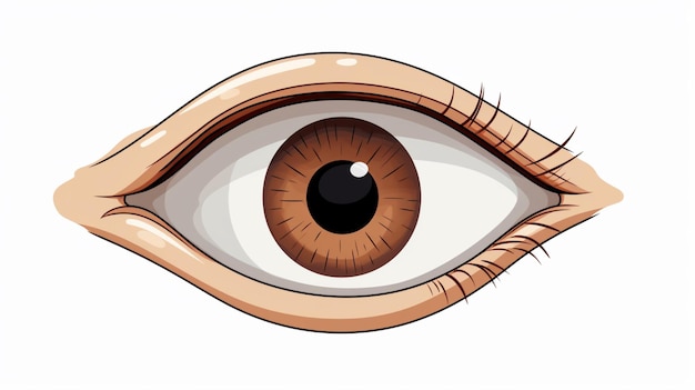 Vector de ojos sobre un fondo blanco