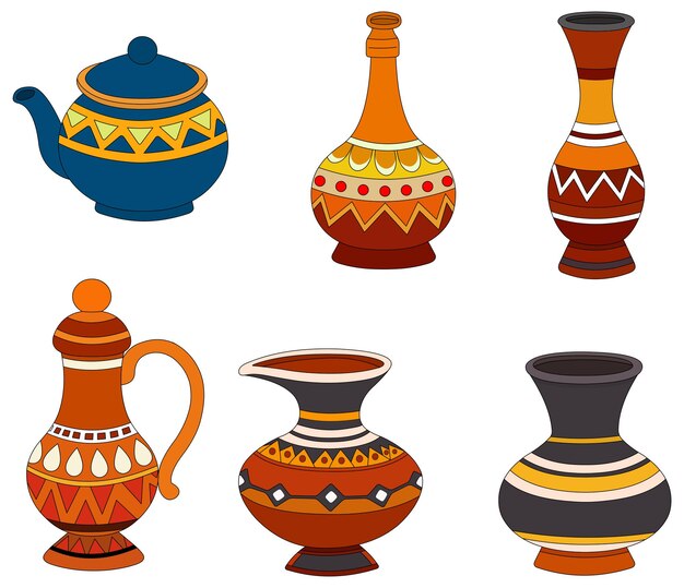 Un vector de una olla de agua