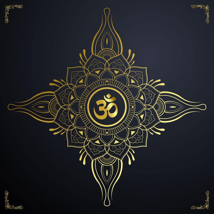 vector om símbolo icónico del hinduismo para la cultura y tradición india