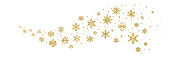 Vector de onda de copo de nieve azul ilustración de nieve de invierno pancarta de vacaciones festivas arte de clip decorativo