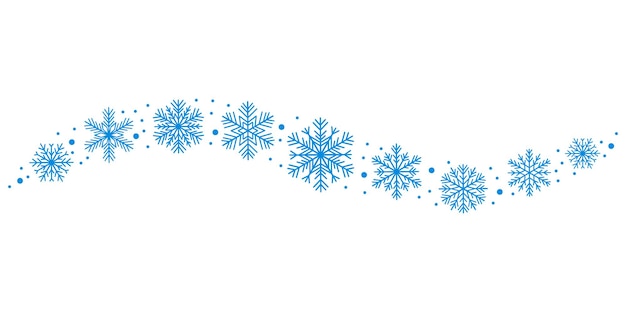 Vector de onda geométrica de copo de nieve Ilustración artística de clip de nieve Diseño de pancartas decorativas para las vacaciones de invierno