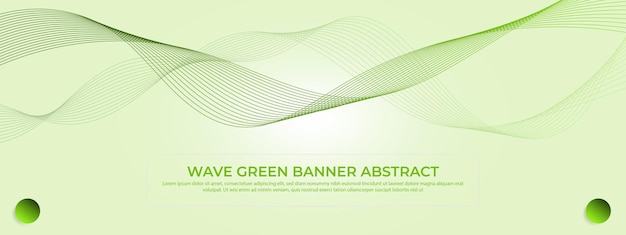 Vector onda verde estandarte resumen de las publicaciones