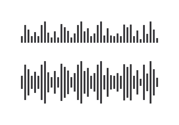Vector vector de ondas de sonido de música