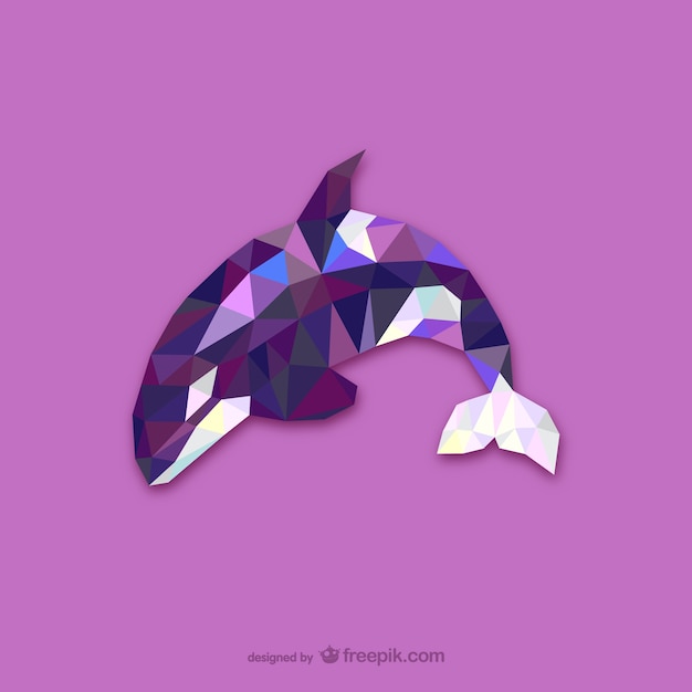 Vector orca poligonal