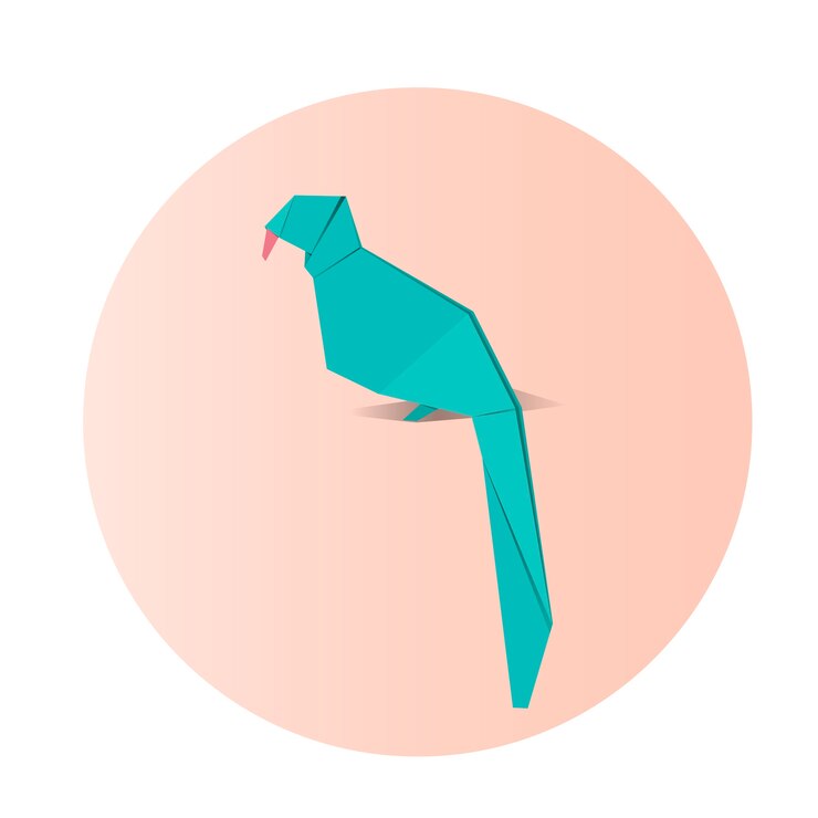 Vector vector de origami animal