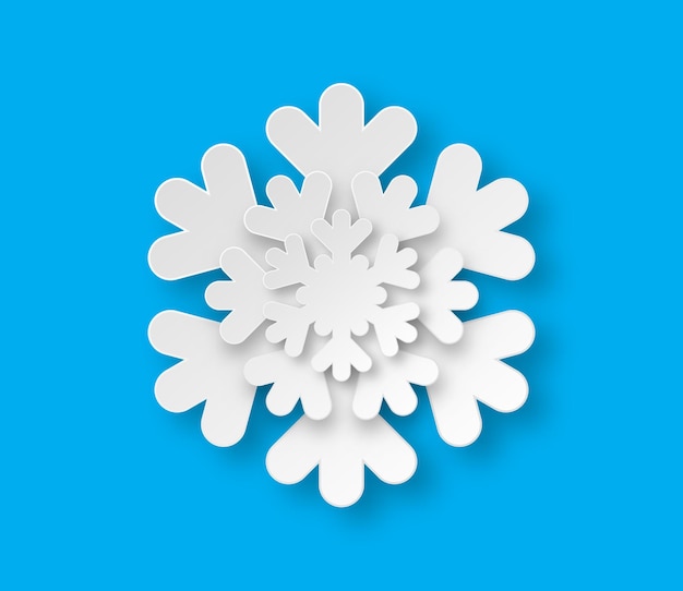 Vector origami copo de nieve aislado
