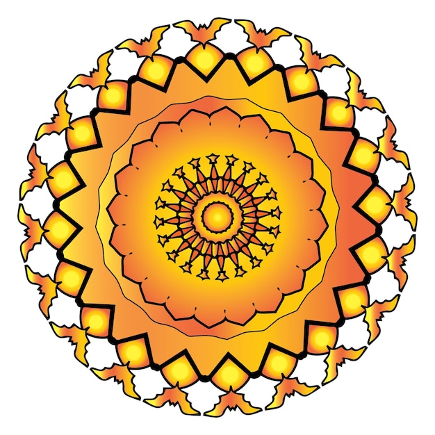 Vector ornamental colorido mandala patrón diseño vector mandala camiseta