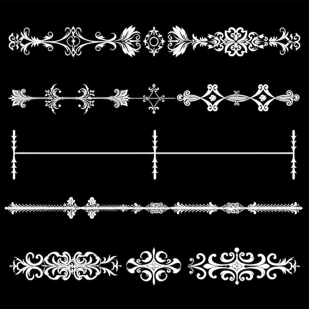 Vector de ornamento de línea
