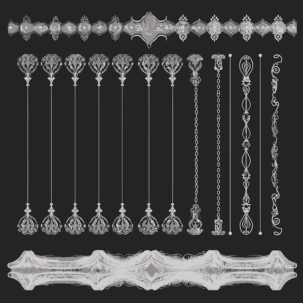 Vector de ornamento de línea