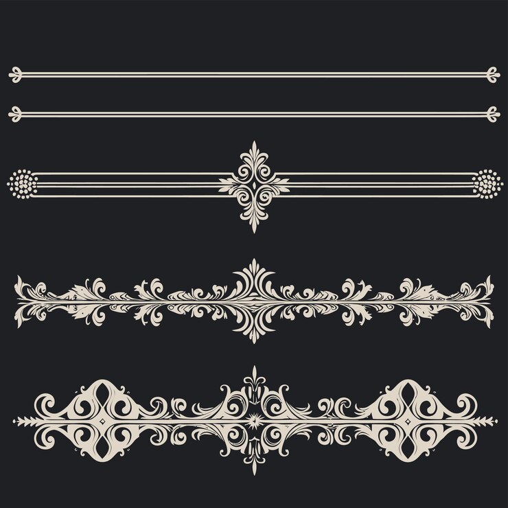 Vector vector de ornamento de línea