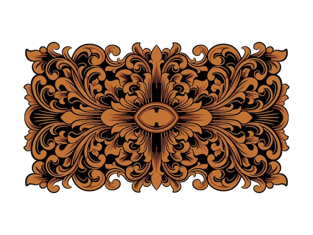 Vector Ornamento de lujo Vector floral Ilustración
