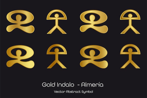 Vector de oro del símbolo de Indalo