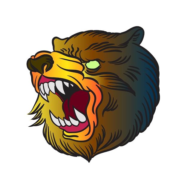 Vector de oso enojado