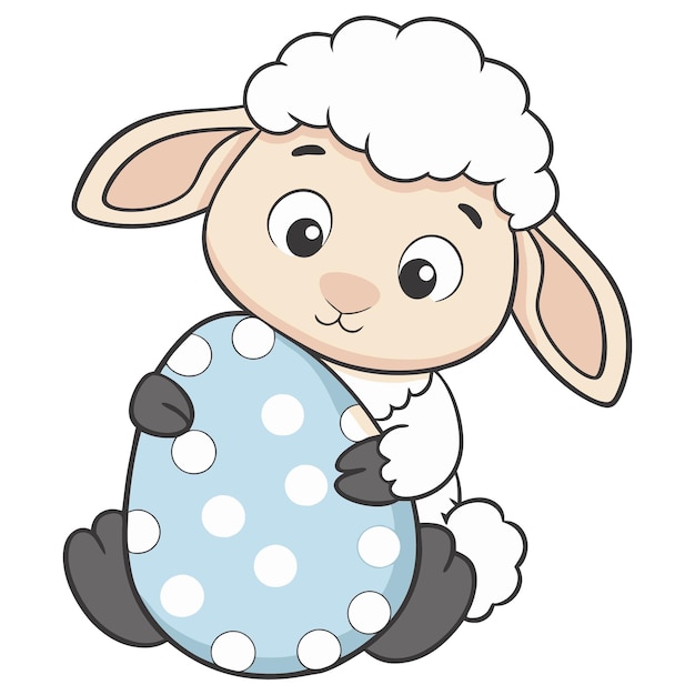 Vector de las ovejas de Pascua