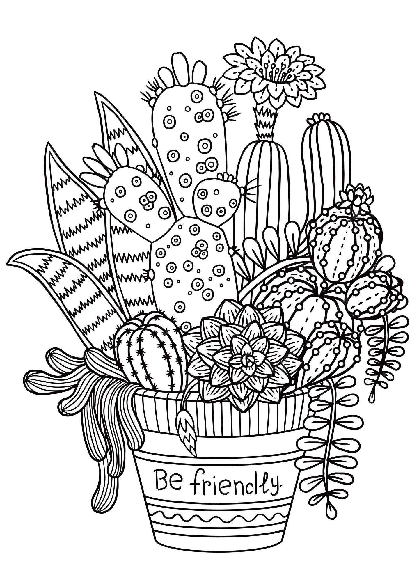 Pinterest  Dibujos de macetas, Cactus para colorear, Cactus dibujo