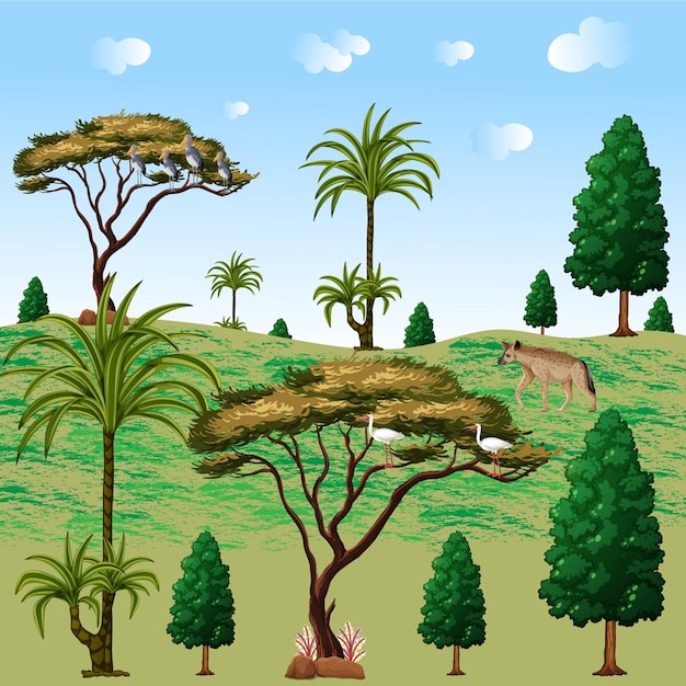 Vector vector de paisaje de la naturaleza