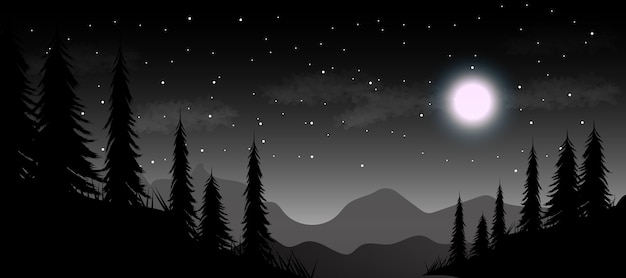 Vector de paisaje oscuro