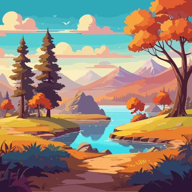 Vector de paisaje