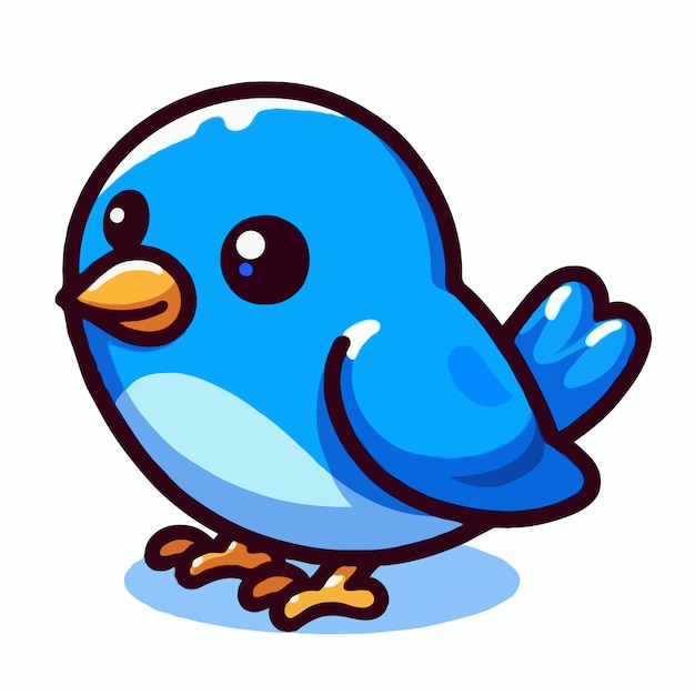 vector de pájaro gracioso en fondo blanco