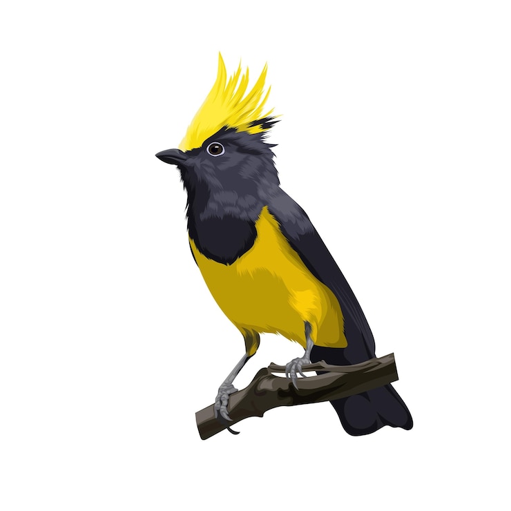 Vector vector de pájaro tit sultán