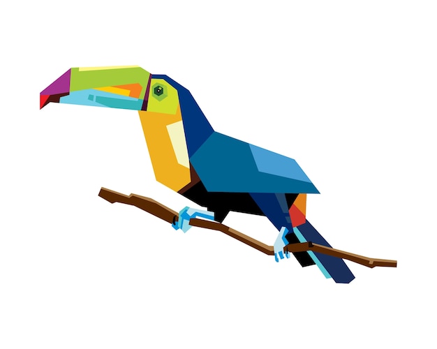 Vector de pájaro a todo color