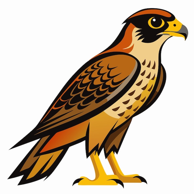 Vector de pájaros halcón