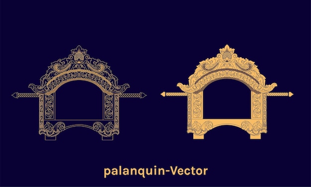 Vector vector de palanquín