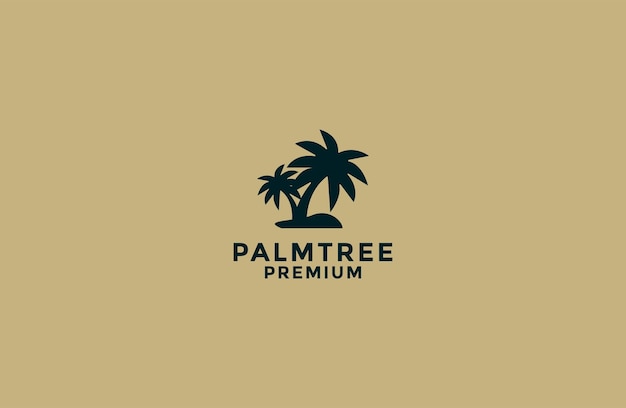 Vector palmera logo vector icono ilustración