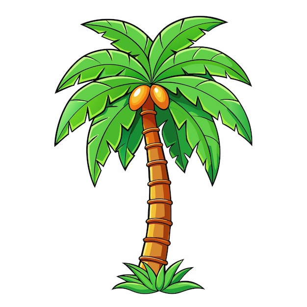 Vector de palmeras de coloración