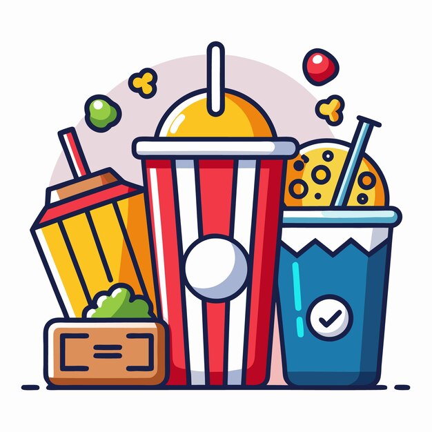 Vector de las palomitas de maíz